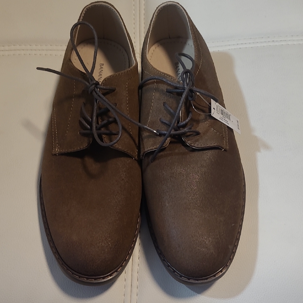 Banana Republic Brown Suede Leather Men's Oxfords